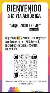 Cartel acceso a la v&iacute;a aer&oacute;bica
