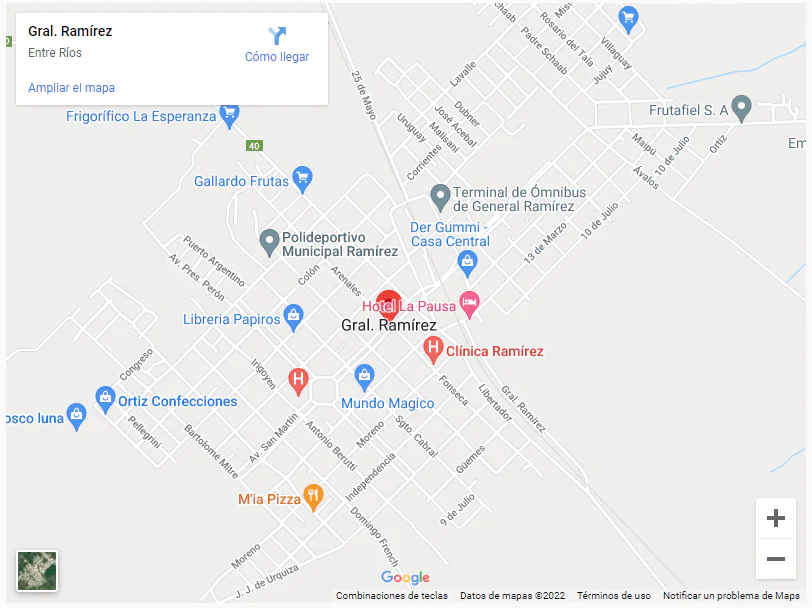 Ubicaci&oacute;n General Ramirez en Google Maps